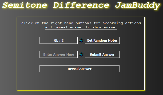 Image of semitone difference